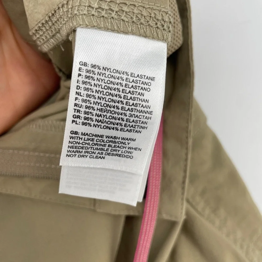 North Face Women's Convertible Pants Size 16 Beige‎ Hiking Drawstring Nylon